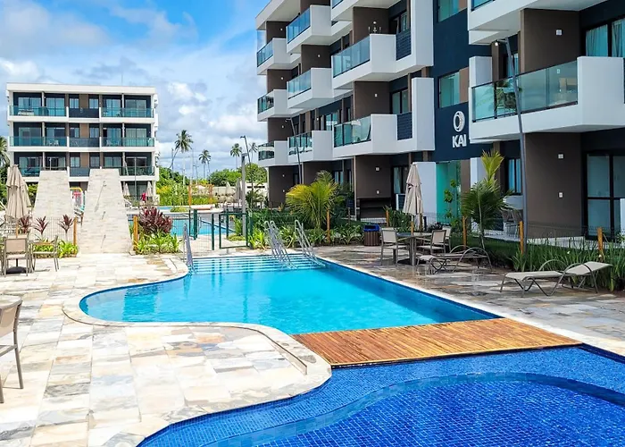 Sol Do Makia Experience, Beleza & Conforto - Flat Vista Piscina Em Muro Alto