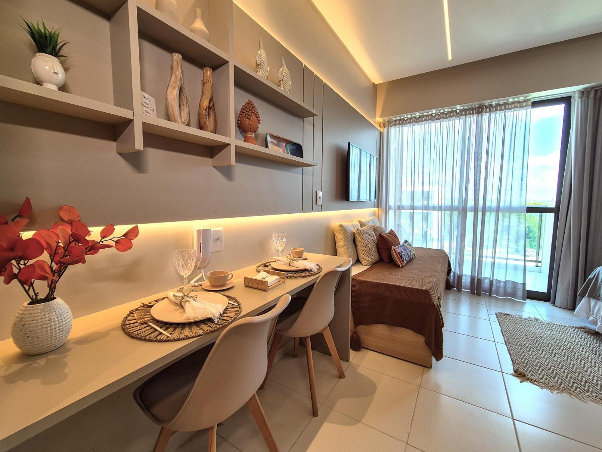 Apartamento Sol Do Makia Experience, Beleza & Conforto - Flat Vista Piscina Em Muro Alto *