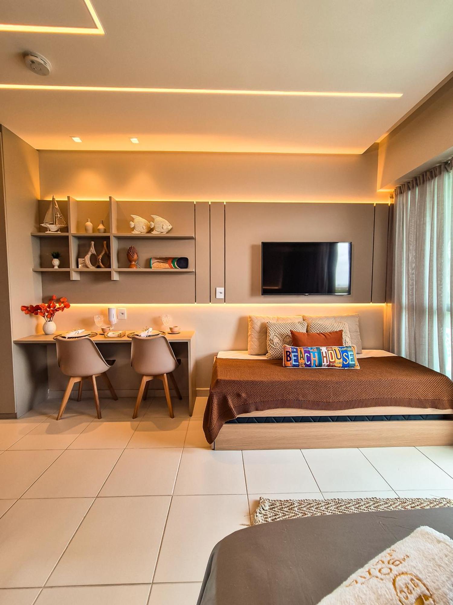 Apartamento Sol Do Makia Experience, Beleza & Conforto - Flat Vista Piscina Em Muro Alto *