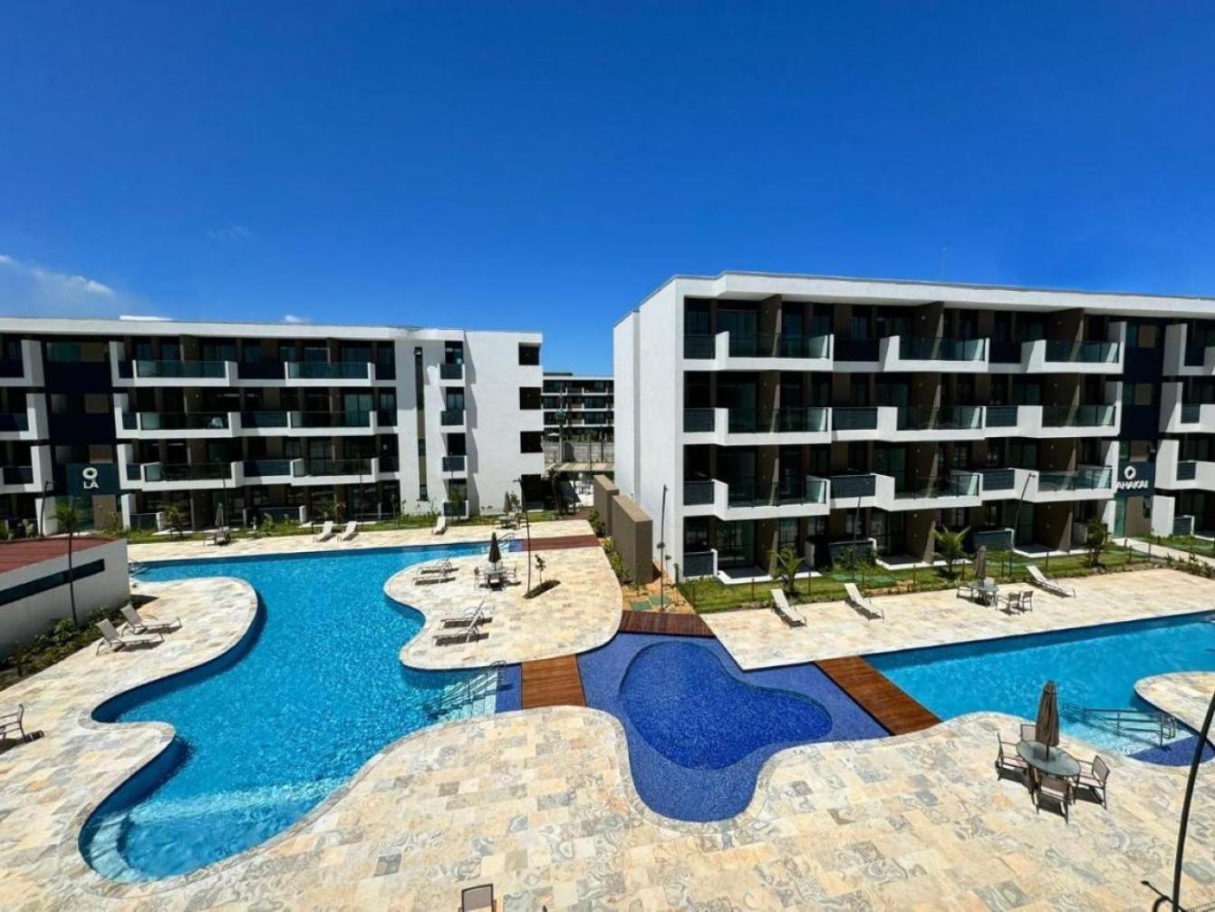 Apartamento Sol Do Makia Experience, Beleza & Conforto - Flat Vista Piscina Em Muro Alto *