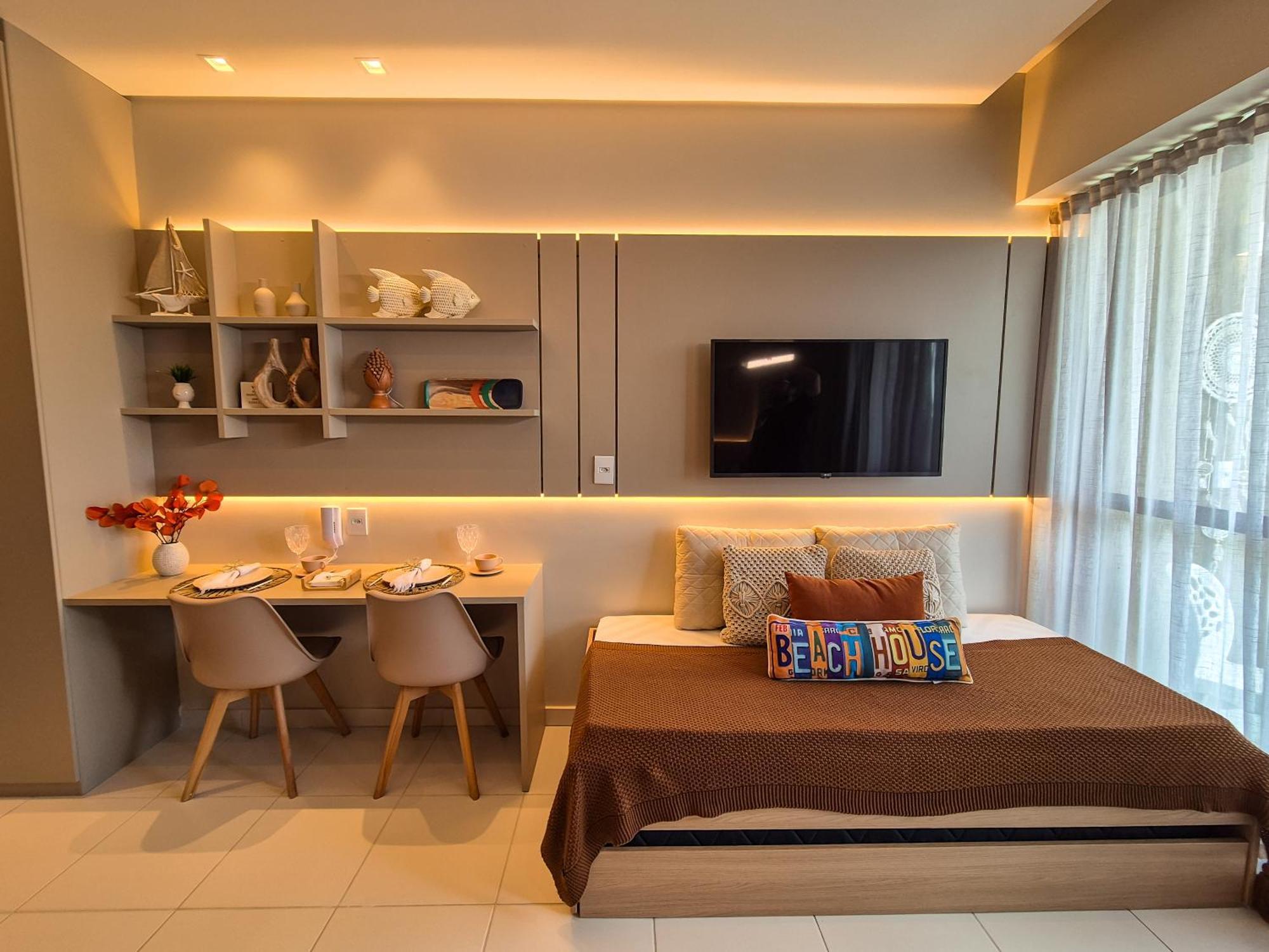 Apartamento Sol Do Makia Experience, Beleza & Conforto - Flat Vista Piscina Em Muro Alto *